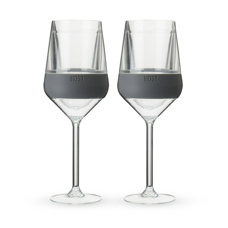 Host Wine Freeze Double-Walled Stemmed Wine Glasses - Plastic