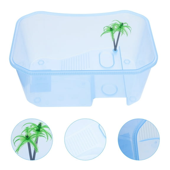 NICEXMAS Small Reptile Enclosure Pet Keeping Box Plastic Blue 1Pack