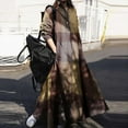 thumbnail image 3 of ZANZEA Women Long Sleeve Plaid Check/Printed/Plain Long Dress Kaftan Dresses, 3 of 4