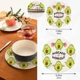 thumbnail image 3 of SKYSONIC Funny Avocado Gym Set Pot Holders Trivets, 2 Pcs Heat Resistant Trivets, Cotton Thread Weave Mats for Hot Pads Pans Pot Bowl Teapot for Kitchen Decor, 3 of 7