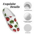 thumbnail image 5 of Daiia Hand Drawn Strawberry Print Women’s Fuzzy Slippers Memory Foam Lightweight House Shoes Cozy Loafer Flannel House Shoes-42/43, 5 of 7