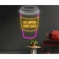 thumbnail image 2 of Glowneon Life Happens Coffee Helps Neon Sign, Coffee Store Decor sign, 2 of 4