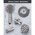 thumbnail image 3 of Wowow 7- Mode Shower Faucet Set with Tub Spout and 2-in-1 Dual Handheld Shower Head (Valve Included), Brushed Nickel, 3 of 7