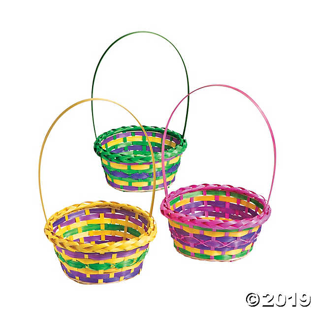 Round Multicolor Easter Baskets