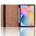 thumbnail image 3 of ELEHOLD Case for Samsung Tab S6 Lite 10.4" (2019), PU Leather Case with Pencil Holder,Shockproof Soft TPU Folio Stand Cover,Brown, 3 of 8