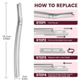 thumbnail image 5 of Eyebrow Razor and  Razor for Women,  Metal Handle with 12 Refill  and Protective  Cap, Eyebrow Hair Trimmer -, 5 of 6