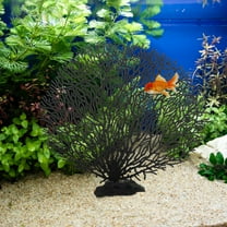 STOBOK Black Aquarium Coral Decor Safe Artificial Plant for Fish Tank Decoration