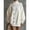 White, variant on Women Sweatshirt Sevevn High Mock Neck Oversized Tunic Fit Soft Fleece Side Metal Button Detail Long Sleeve For Fall Winter Daily Casual Wear