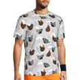 thumbnail image 2 of T Shirt For Men Sportswear T-Shirt For Man Chicken Art Novelty Cute Hen Print Beach Tee Shirt O Neck, 2 of 7