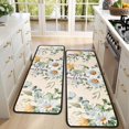 thumbnail image 4 of Kitchen Rugs Sets Of 2,Pioneer Flower Floral Print Pattern Anti Fatigue Kitchen Mat Rugs Non Slip Washable,Decorative Kitchen Floor Mats for Kitchen,Sink,Laundry,17"x47"+17"x47", 4 of 5