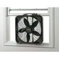Lasko 20" WeatherShield Select Box Fan with Thermostat, 22.5" H, Black