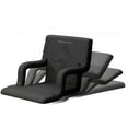 thumbnail image 3 of Stadium Seat Chair, 2 Pack- Bleacher Cushions with Padded Back Support, Armrests, 6 Reclining Positions and Portable Carry Straps By Home-Complete, 3 of 8