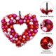 thumbnail image 2 of Gran corona navideña para exteriores con forma de corazón para el día de San Valentín, para puerta de entrada, decoración para fiesta de cumpleaños, hogar, ventana interior (rojo, talla única), 2 of 4