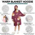 thumbnail image 5 of Christmas Corgi Wearable Oversized Blanket,Wearable Blanket Hoodie for Adults,Cozy Hooded Blankets with Super Pockets,Super Warm Fuzzy Pullover for Women & Men, 5 of 6
