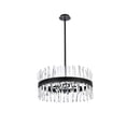 thumbnail image 5 of Serephina 25 inch crystal round pendant light in black, 5 of 9