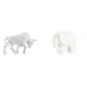 thumbnail image 1 of Escultura Moderna De Toro En Resina Y Elefante En Cerámica. Figura Coleccionable Para Mesa De Entrada, Escritorio, Estante, Oficina O Decoración Navideña., 1 of 8