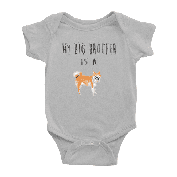 My Big Brother Is A Shiba Inu Dog Cute Baby Jumpsuits Boy Girl Unisex