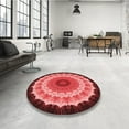 thumbnail image 3 of Ahgly Company Indoor Round Patterned Cranberry Red Area Rugs, 7' Round, 3 of 6