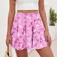 thumbnail image 2 of Floral Skirts for Women Short Boho High Waisted Flowy Mini Skirts Casual Summer Ruffle Skirt, 2XL, 2 of 7