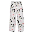 thumbnail image 2 of Penguin Love Pattern Pajama Pants Soft Lightweight Lounge Pants Bottoms Sleep Pants Warm Comfy, 2 of 9