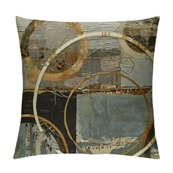 Qinduosi Brown Decorative Throw Pillow Covers Teal Pillow Cover Modern Geometry Abstract Art Decorative Pillows for Living Room Bedroom Sofa Couch Outdoor Pillow Covers White