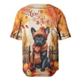 thumbnail image 2 of Happy Thanksgiving French Bulldog Give Thanks Fall Beanie Scarf Welcome All Over Print 3D Baseball Shirt Dog Lover Gifts Softball Sport - 00020, 2 of 6