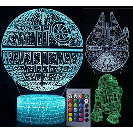 Accede Star Wars Night Light 3d Light Phantom Table Lamp Star Wars Table Lamp Kid Room Light Home Decoration 16 Color Changing Led Light Walmart Canada