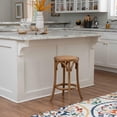 thumbnail image 2 of Linon Billy 24" Wood Backless Rustic Counter Stool Round Rattan Seat in Brown, 2 of 7