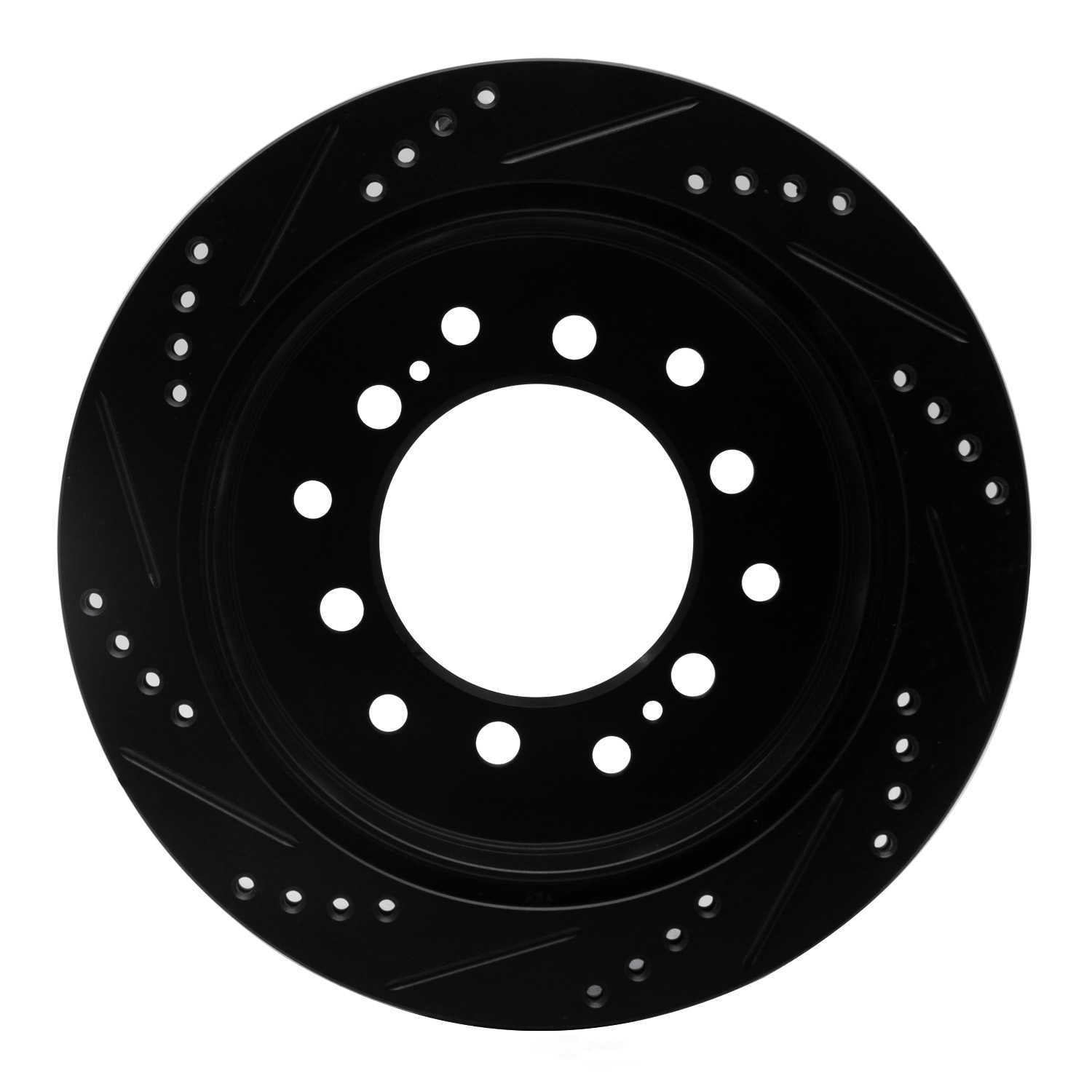 Dynamic Friction Company 633-76127R DFC Brake Rotor - Drilled And Slotted - Black