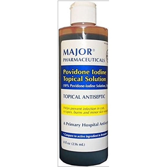 Major 10% Povidone-Iodine Liquid Topical Solution 8 Fl. Oz.