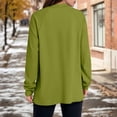 thumbnail image 6 of WTOBBY Women's Lightweight Button Detail Hoodie, Long Sleeve Casual Pullover, Preppy Style with Kangaroo Pocket for Essentials and Classic Streetwear Look,Light Green L, 6 of 6