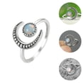 thumbnail image 4 of 1pc creativo luna sol apertura anillo ajustable chic anillo de piedra luna joyería, 4 of 5