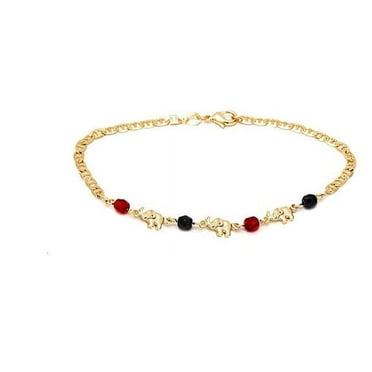 18K Gold Plated Elephant Anklet for Woman
