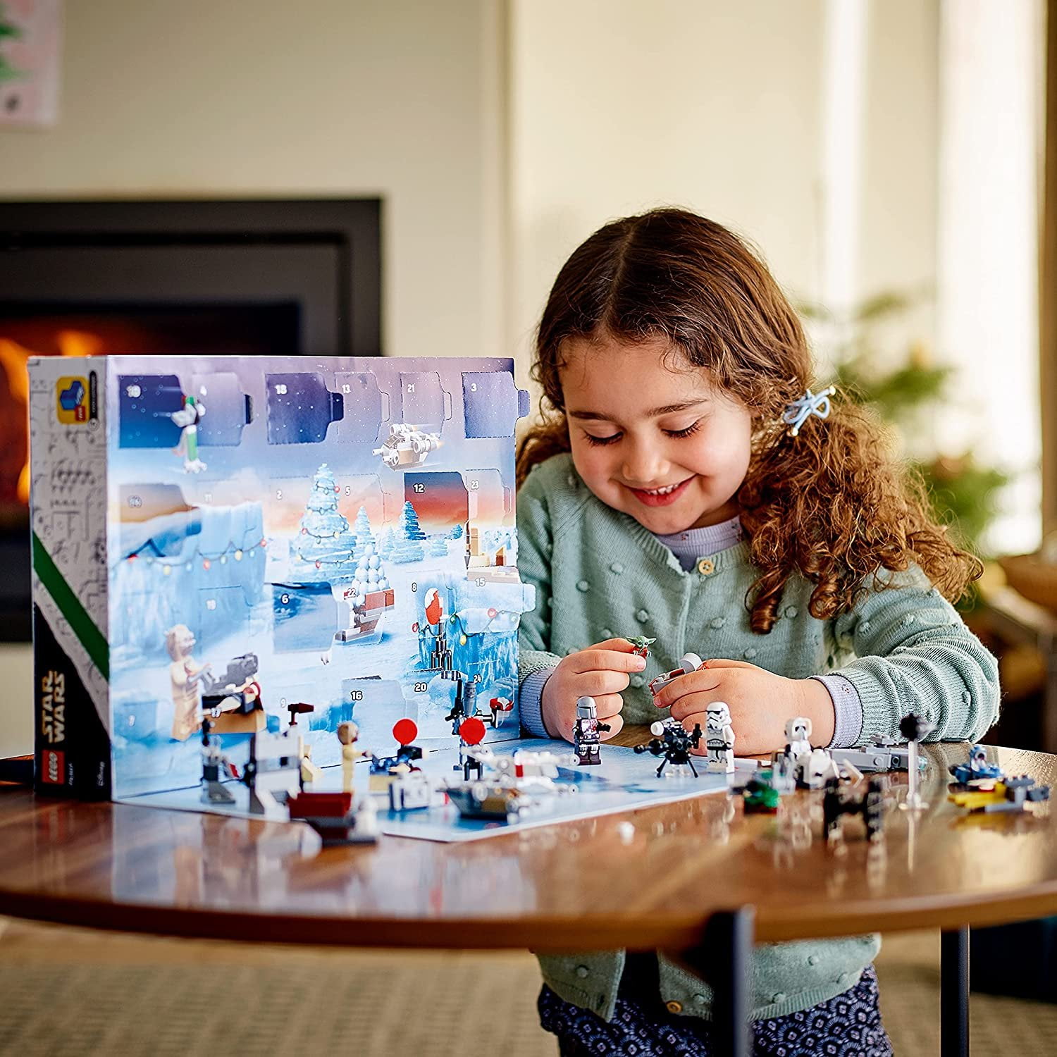 LEGO Star Wars Mandalorian Advent Calendar 75307 Christmas Set with Baby Yoda Child Droid 335 Pieces Walmart