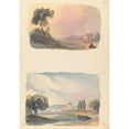 thumbnail image 3 of Thomas Sully 18x24 Black Modern Framed Museum Art Print Titled - Landscape with Mountains in Distance and Seated Figures in Foreground, Landscape with River and Building, Mountains in Distan, 3 of 5