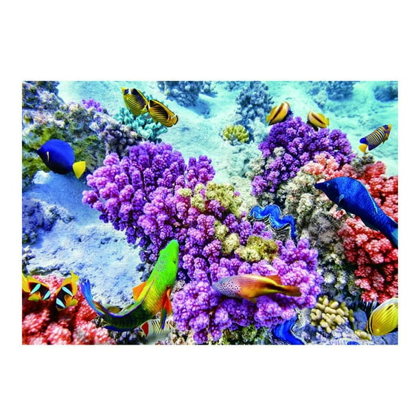 Sticker pour carrelage Aquarelles - Fleurs corail- Set de 12