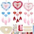 thumbnail image 3 of Campanas de viento con forma de corazón, placa de madera con pincel, para patio, interior y exterior. Estilo B, 3 of 7