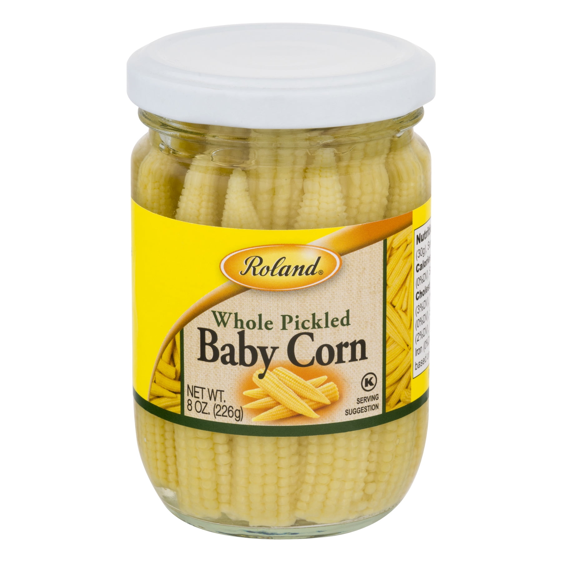Roland Whole Pickled Baby Corn, 8 Oz