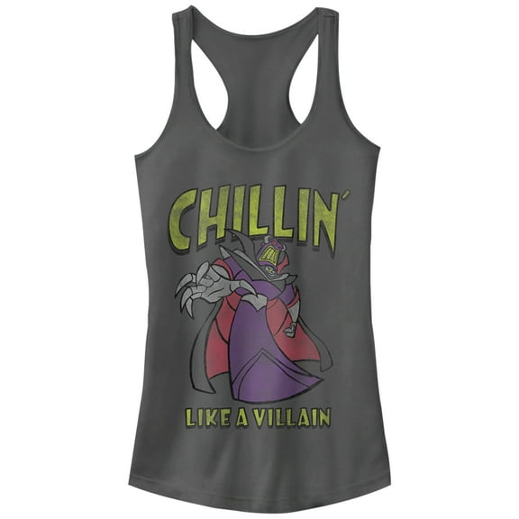 Junior's Toy Story Emperor Zurg Chillin Like a Villain Racerback Tank Top Charcoal X Large