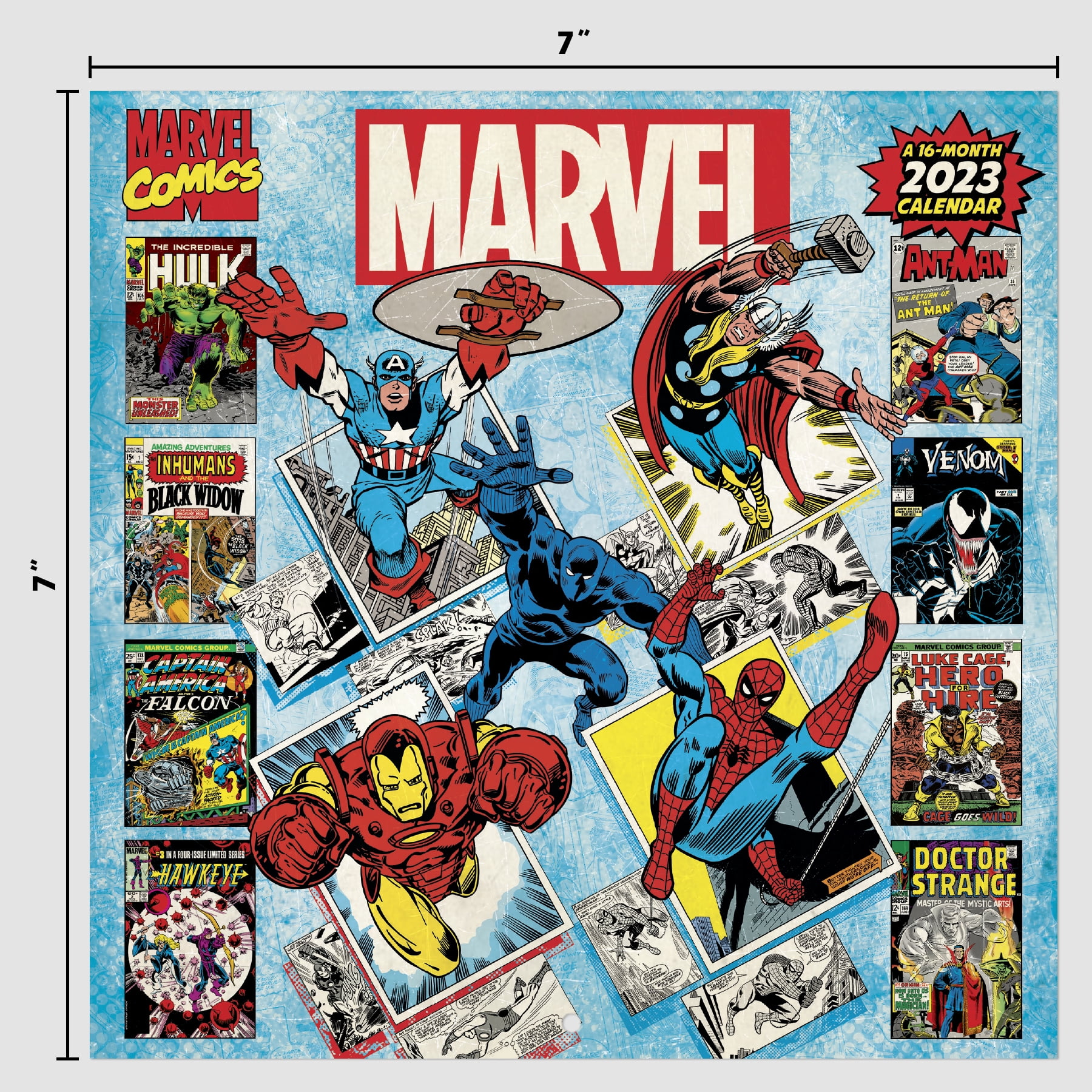 Trends International 2023 Marvel Comics Mini Wall Calendar Home Garden
