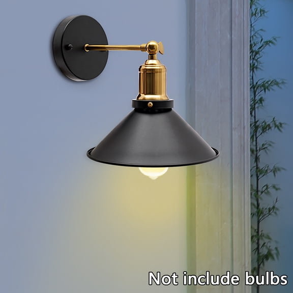 Vintage Wall Lamp Plug-In Industrial Wall Sconce Light Bedroom Lighting Fixture (Bulb Not Included)