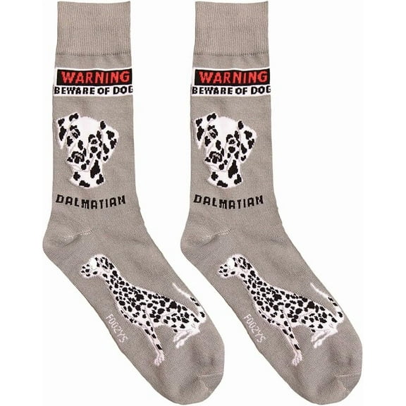 Foozys Mens Crew Socks | Cute Dog Dad Funny Gift for Canine Pet Novelty | 1 Pair - Dalmatian