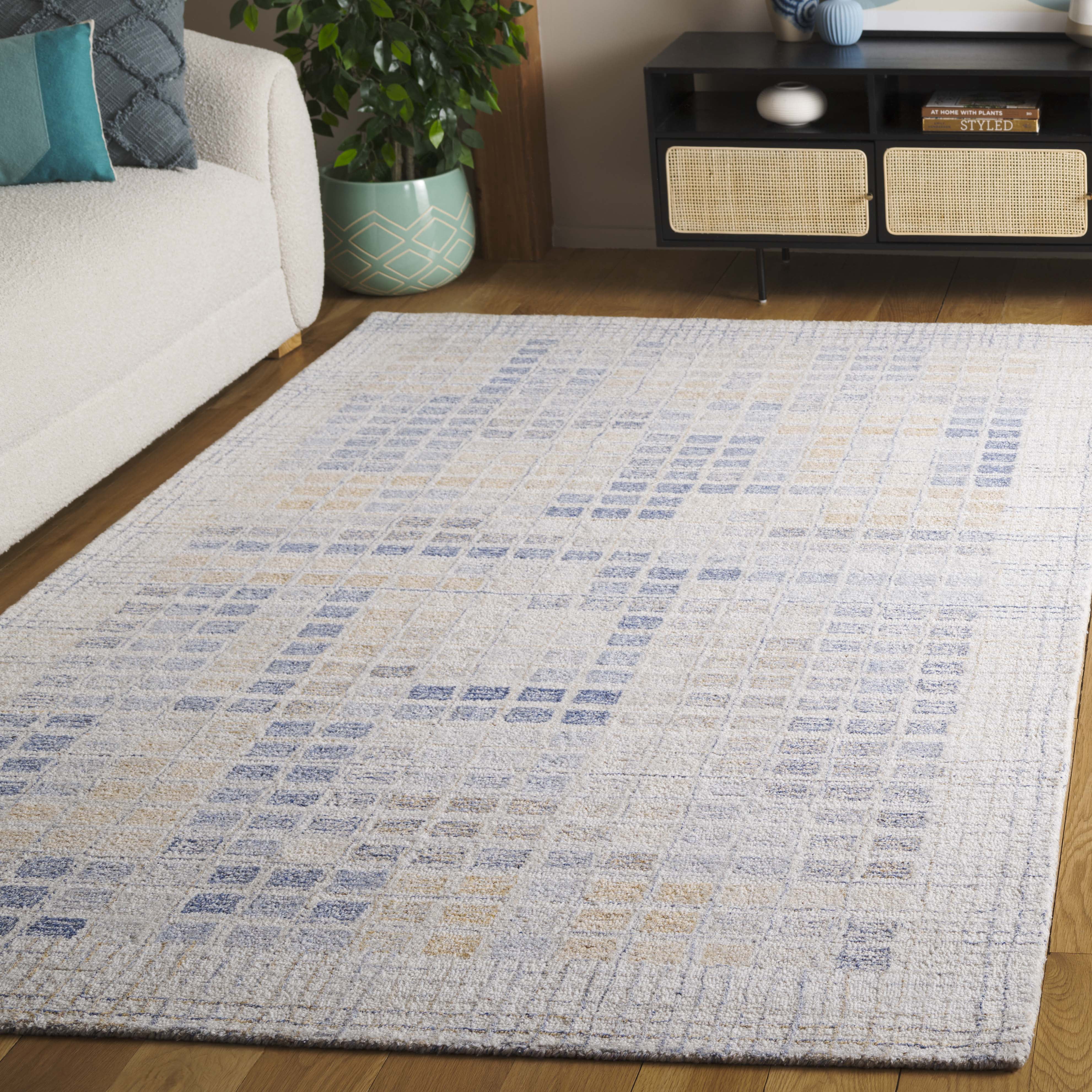 SAFAVIEH Renewal Barrfind Geometric Area Rug, Beige/Gray, 3' x 5'