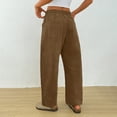 thumbnail image 2 of SUNBS Womens Corduroy Pants Fall Barrel Linen Pant Winter Casual Wide Leg Pants Womens Cargo Pants with Pockets, 2 of 7
