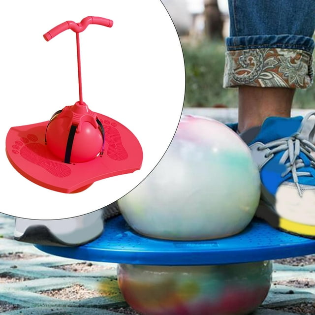 Pogo Ball Cola juguete para niños con manija rojo