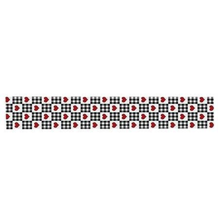 

wendunide home textiles Creative Valentine s Day Polyester Cotton Printed Table Flag Table Decorations B