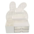 thumbnail image 6 of WHAMVOX Bunny Shaped Pegboard Desk Organizer with Drawers Pegboard Storage Rack Pegboard Shelf Pen Drawer Box for Office Supplies Stationery Headband, 6 of 7
