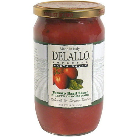 DeLallo Tomato Basil Pasta Sauce, 24.3 oz (Pack of 6)