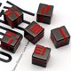 thumbnail image 3 of Dados de Metal, Juego de Dados MetáLicos SóLidos y Pesados de 6 Piezas para Juego de Mesa Mazmorras y DragóN Rojo Negro, 3 of 5