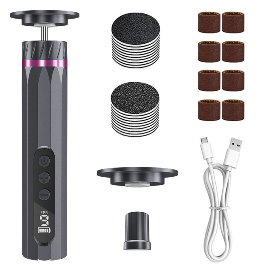 2 In 1 Electric Callus Shaver With Changeable Sanding Discs And Soft Storage Bag For Foot Care